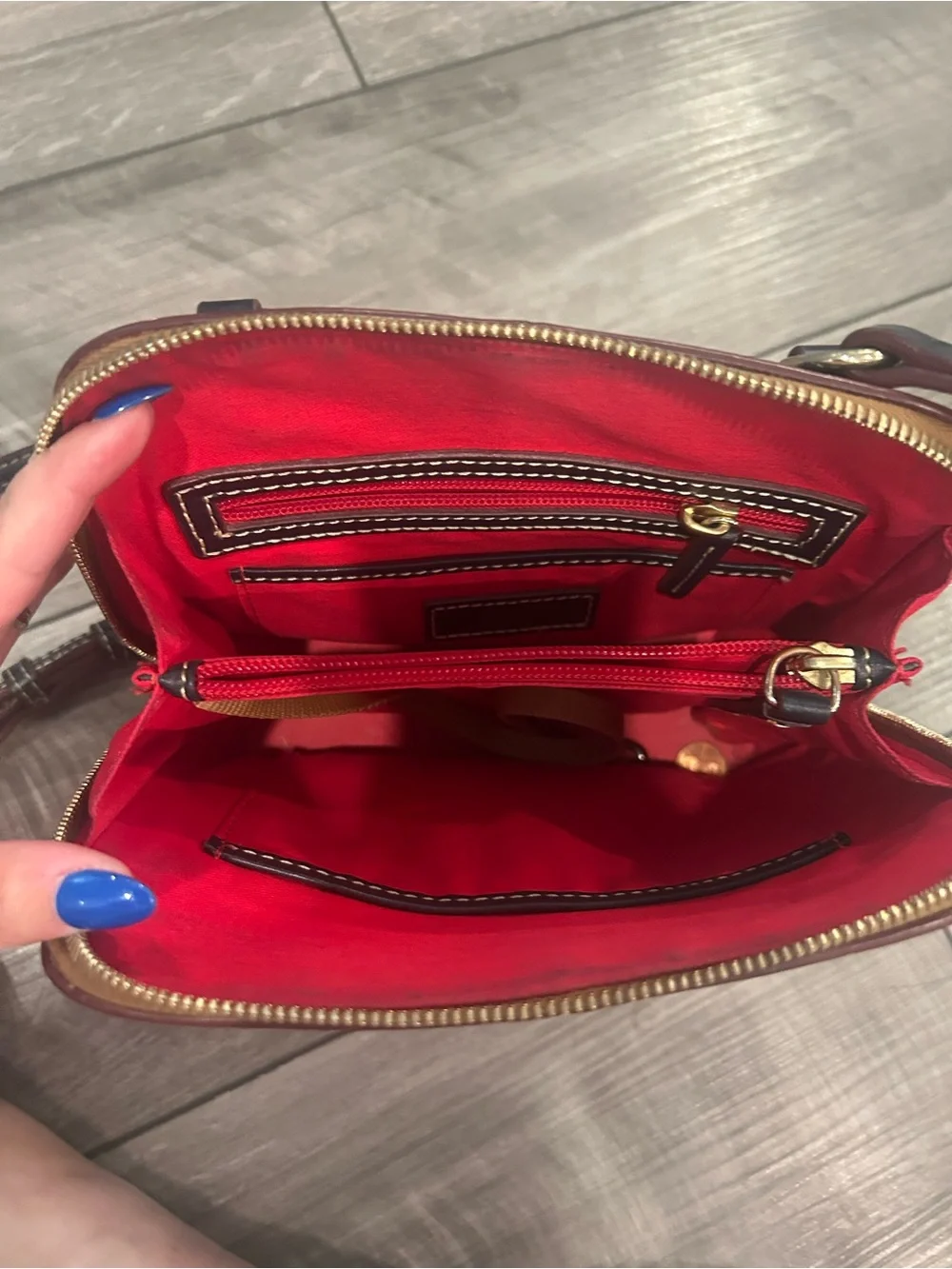 Dooney & Bourke Navy Blue Leather Crossbody Bag